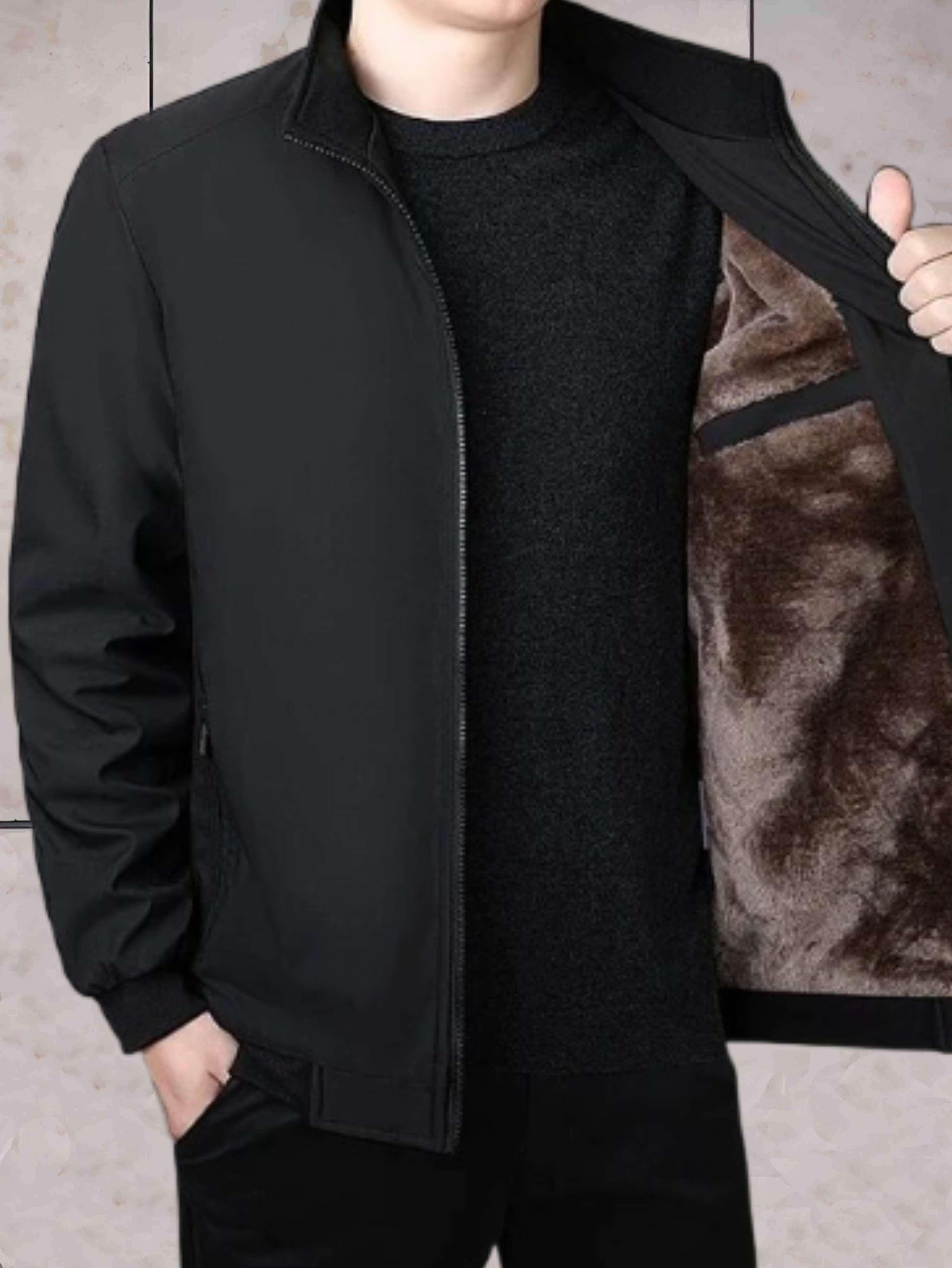 Damjacka Quiltad Hög Halsringning Tjock Polyester-3