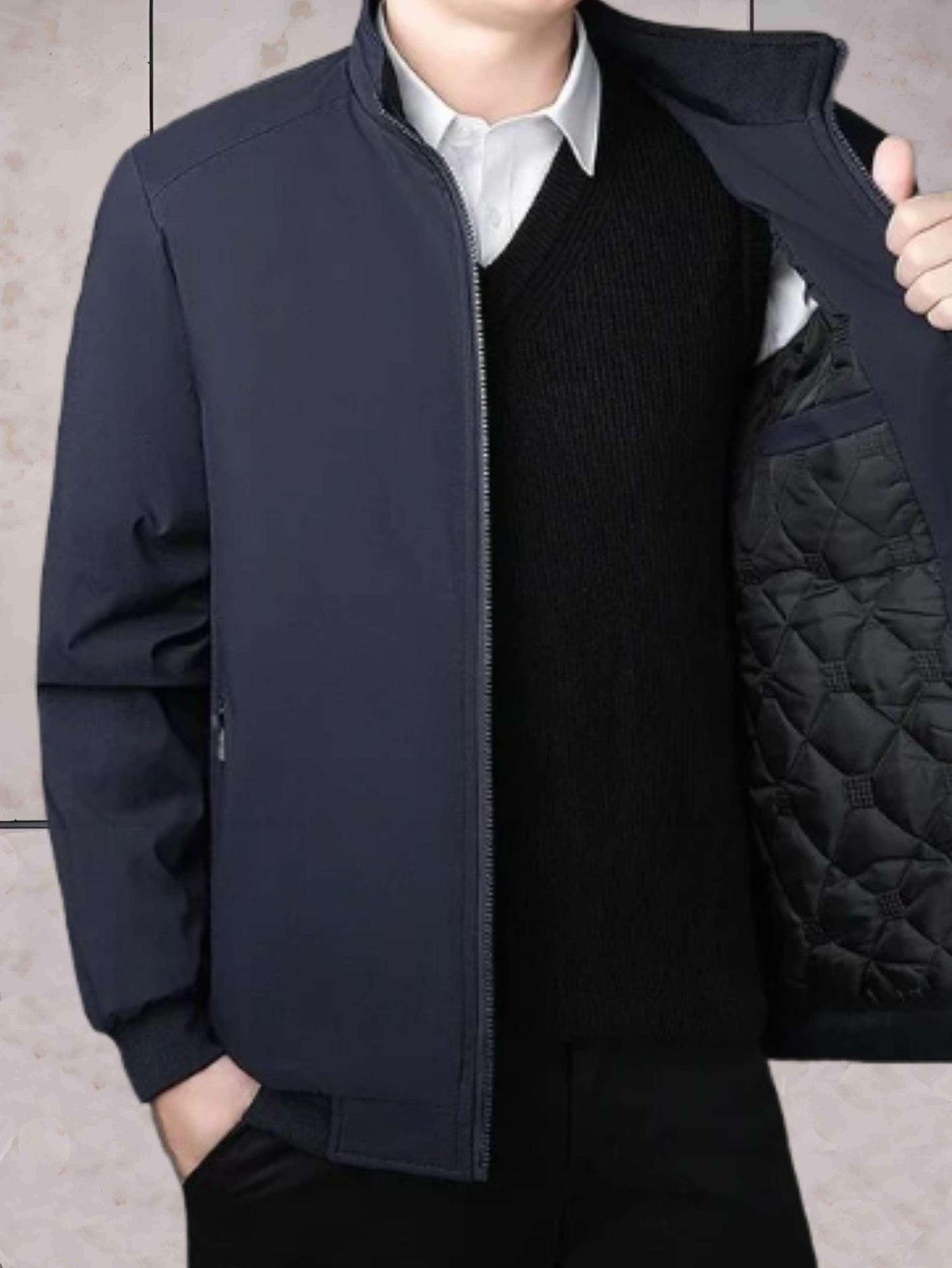 Variant image for Damjacka Quiltad Hög Halsringning Tjock Polyester-2