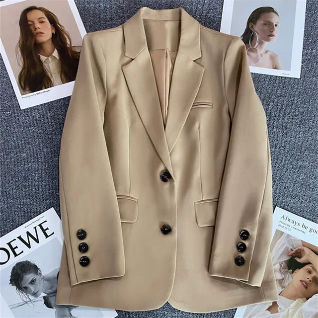 Dam Blazer Lång Stil i Högkvalitativt Material - Elegant och Modern Design för Arbete och Fritid 11