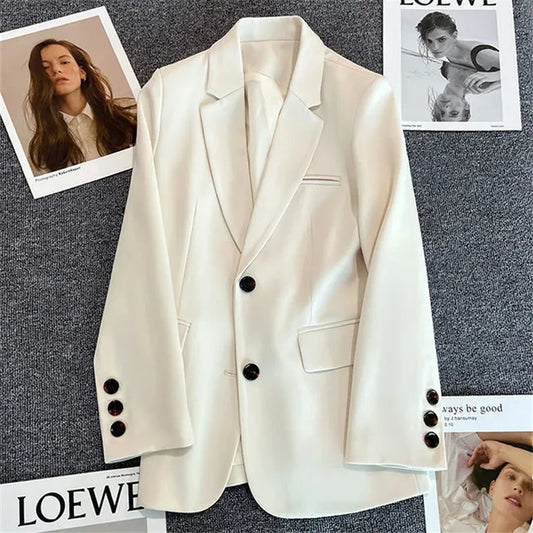 Dam Blazer LÄng Stil i Högkvalitativt Material - Elegant och Modern Design för Arbete och Fritid 1