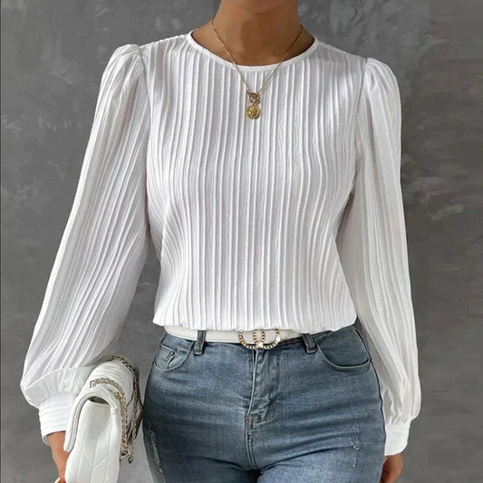 Dam Blus Elegant BekvÀm Design Högkvalitativt Tyg-1