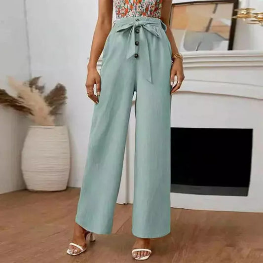 Snygga Byxor Dam Trendig LĂ€tt Polyester-1
