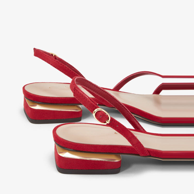 Dam Gladiatorsandaler Justerbar Spänne PU-Läder-4