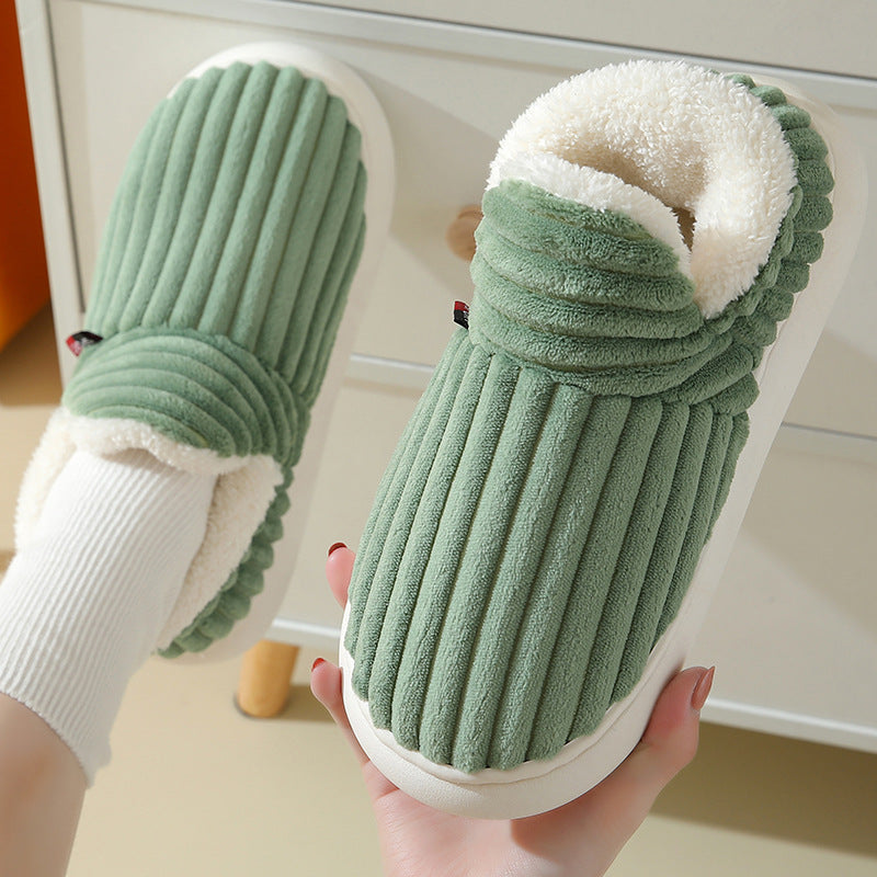 Dam Tofflor Fleece Mjuk och Bekväm med Halkfria Sulor-3