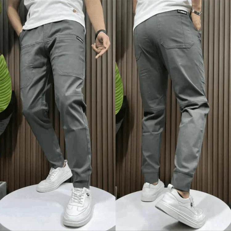 Slim Fit Cargobyxor Dam i Bomullsblandning med Funktionella Fickor – Perfekta för Vardag och Utomhusäventyr 4