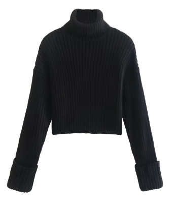 Variant image for Dam Turtleneck Tröja Ribbad 100% Akryl Komfortabel Stil-10