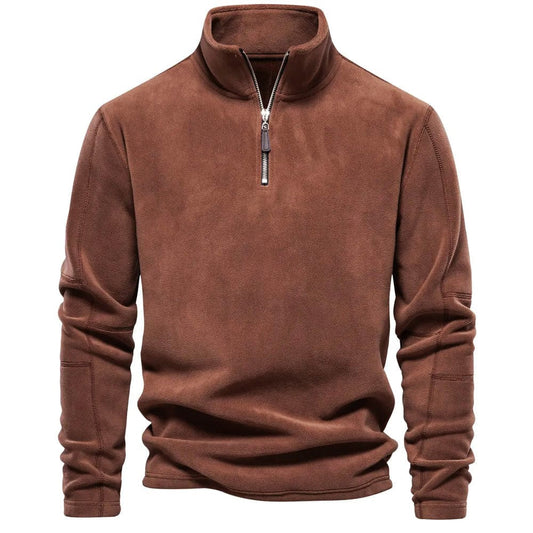 Herr Fleecejacka Velour Design Tjock Polyester 1