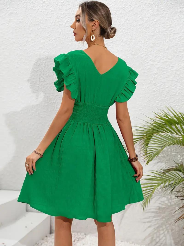 Dam Miniklänning Ruffle Polyester-2