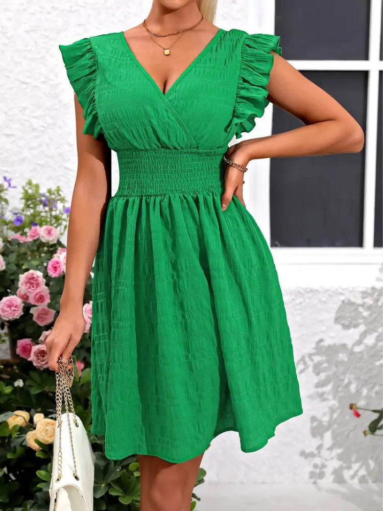 Dam Miniklänning Ruffle Polyester-5