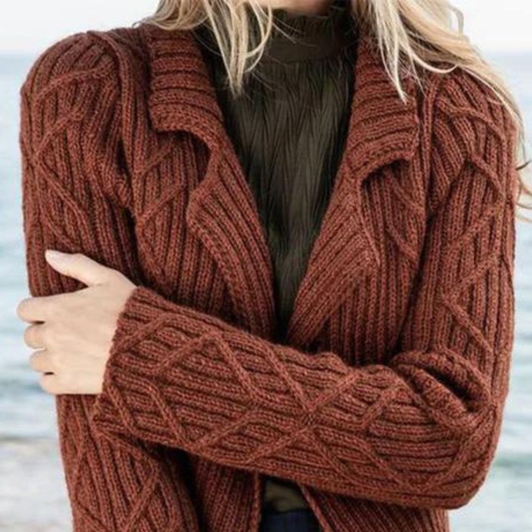 Dam Kofta Långa Ärmar Monokrom Högkvalitativt Tyg-2