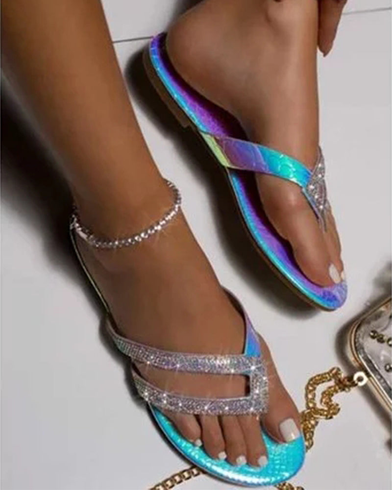 Dam Sandaler Gladiator Leopard PU Slip-On Skor-2