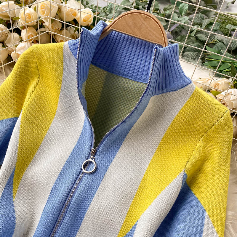 Dam Miniklänning med Stativkrage i Bomull - Fina Dam Klänningar-3