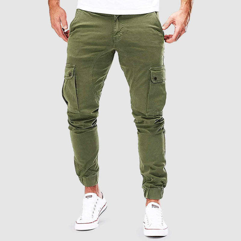 Herr Lastbyxor Joggingstil Bomullsmix 6