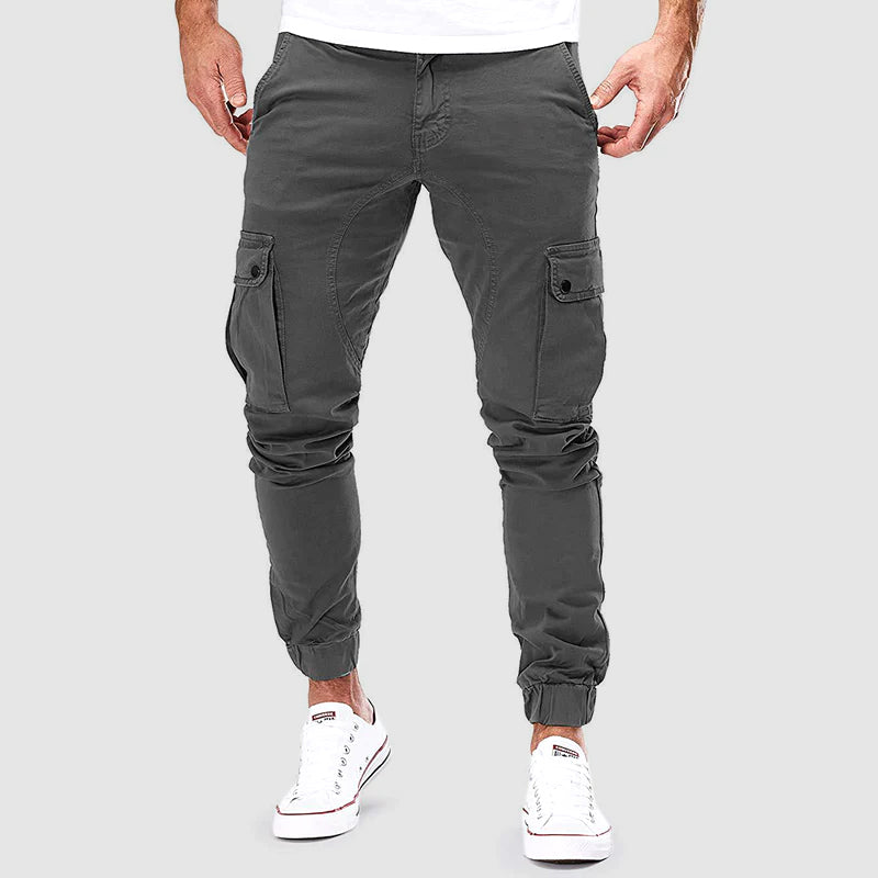 Herr Lastbyxor Joggingstil Bomullsmix 4