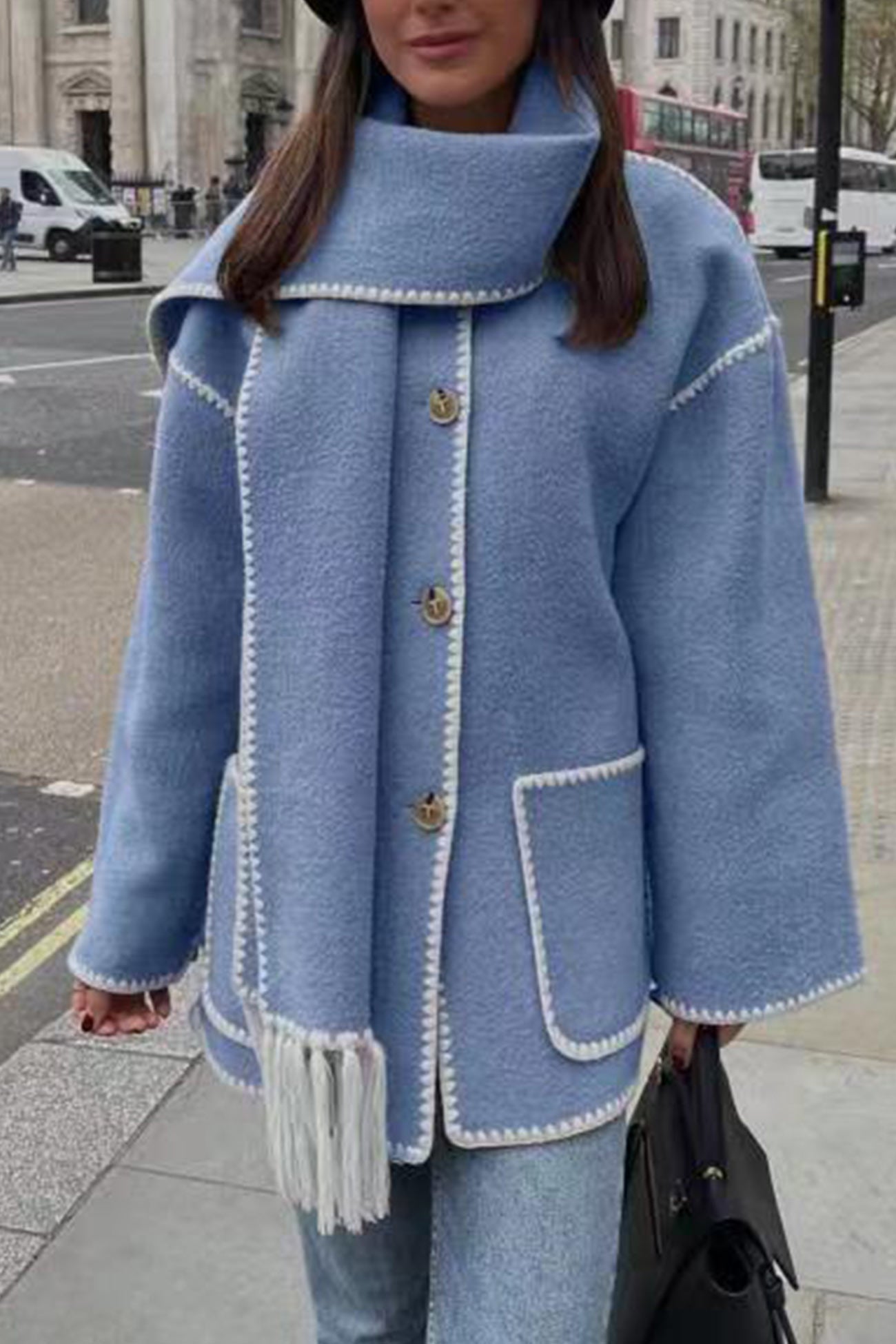 Lång Vinterrock Dam Trendig Polyester Elegant Design 18