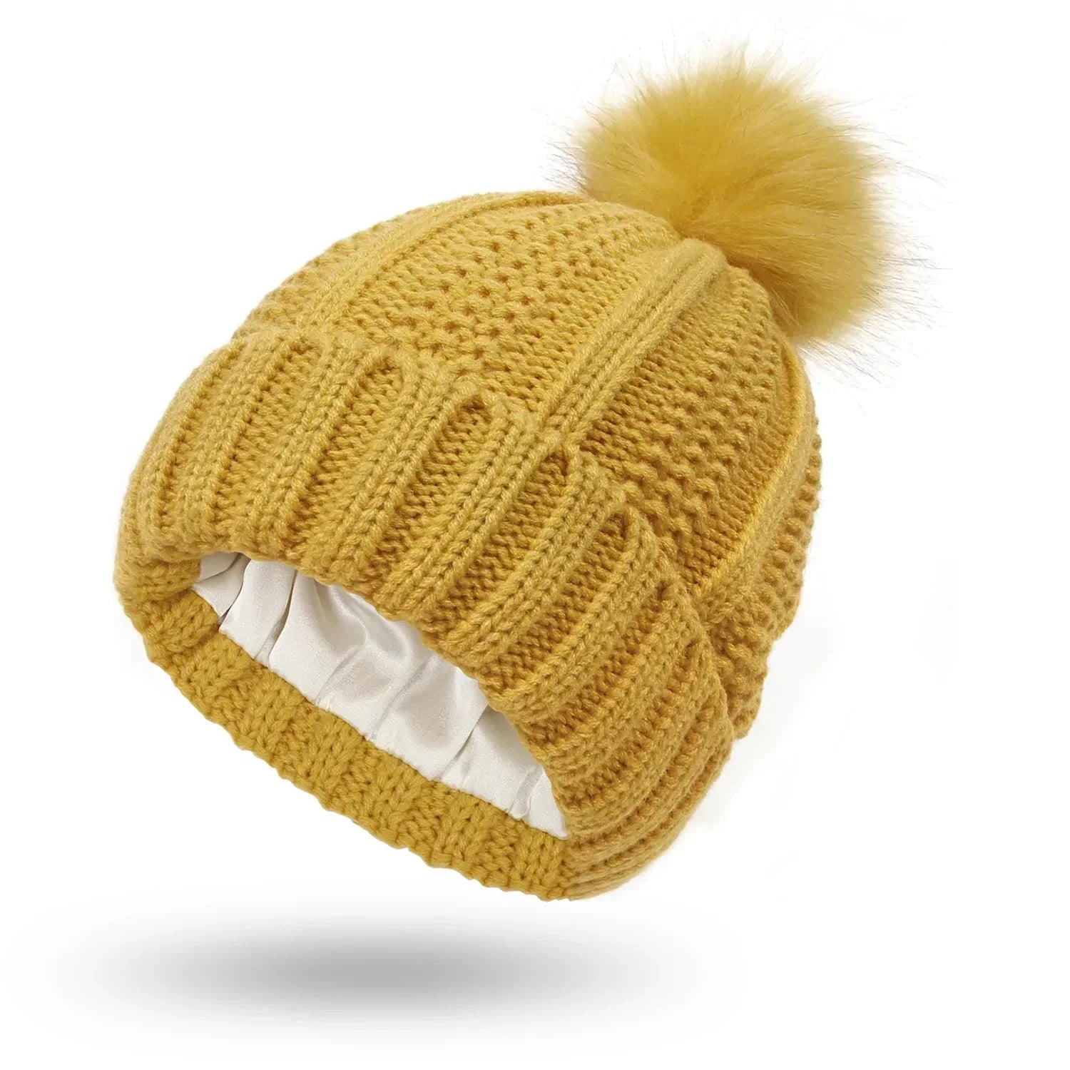 Variant image for Damhatt Stickad Med Satin Foder Vinter-7