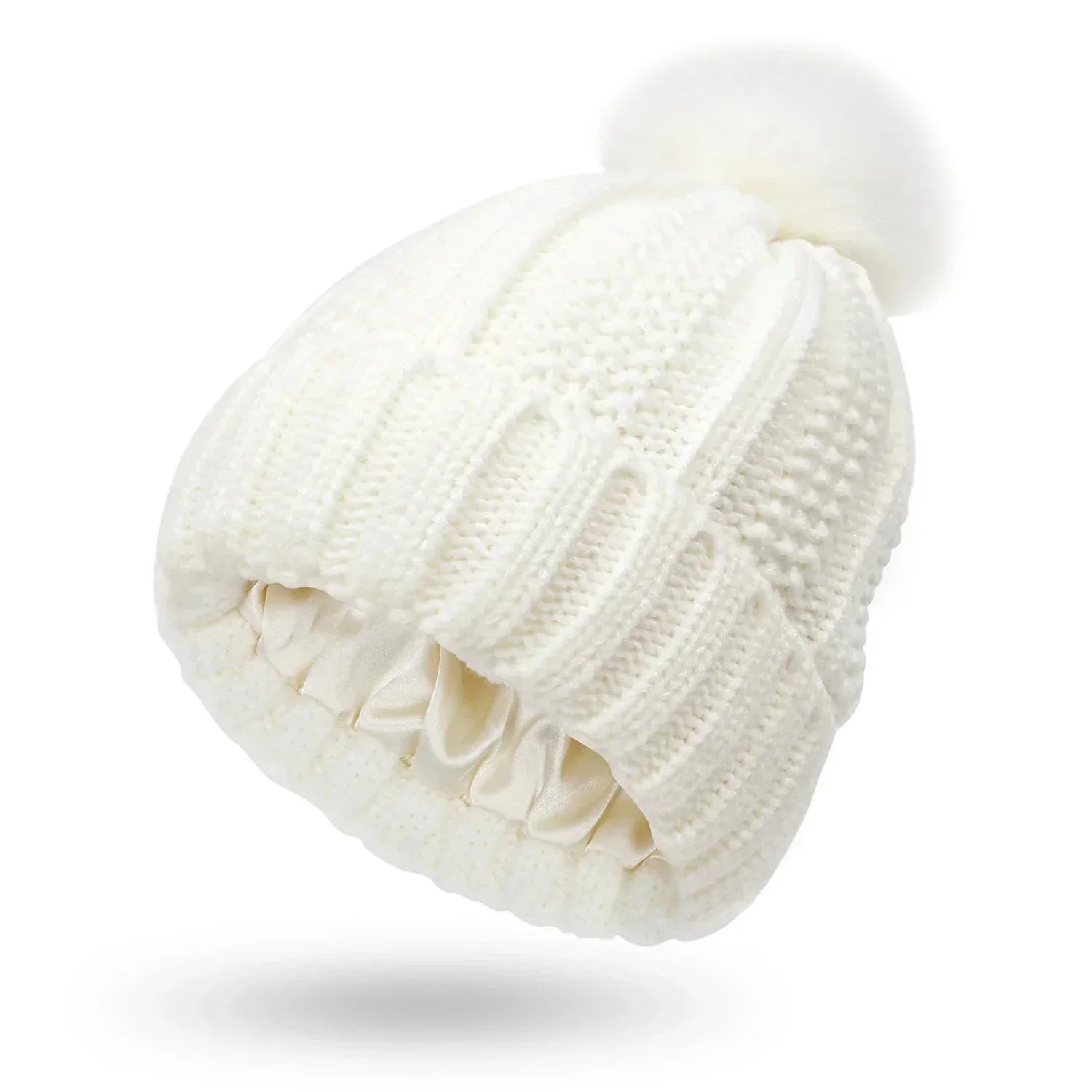 Variant image for Damhatt Stickad Med Satin Foder Vinter-5