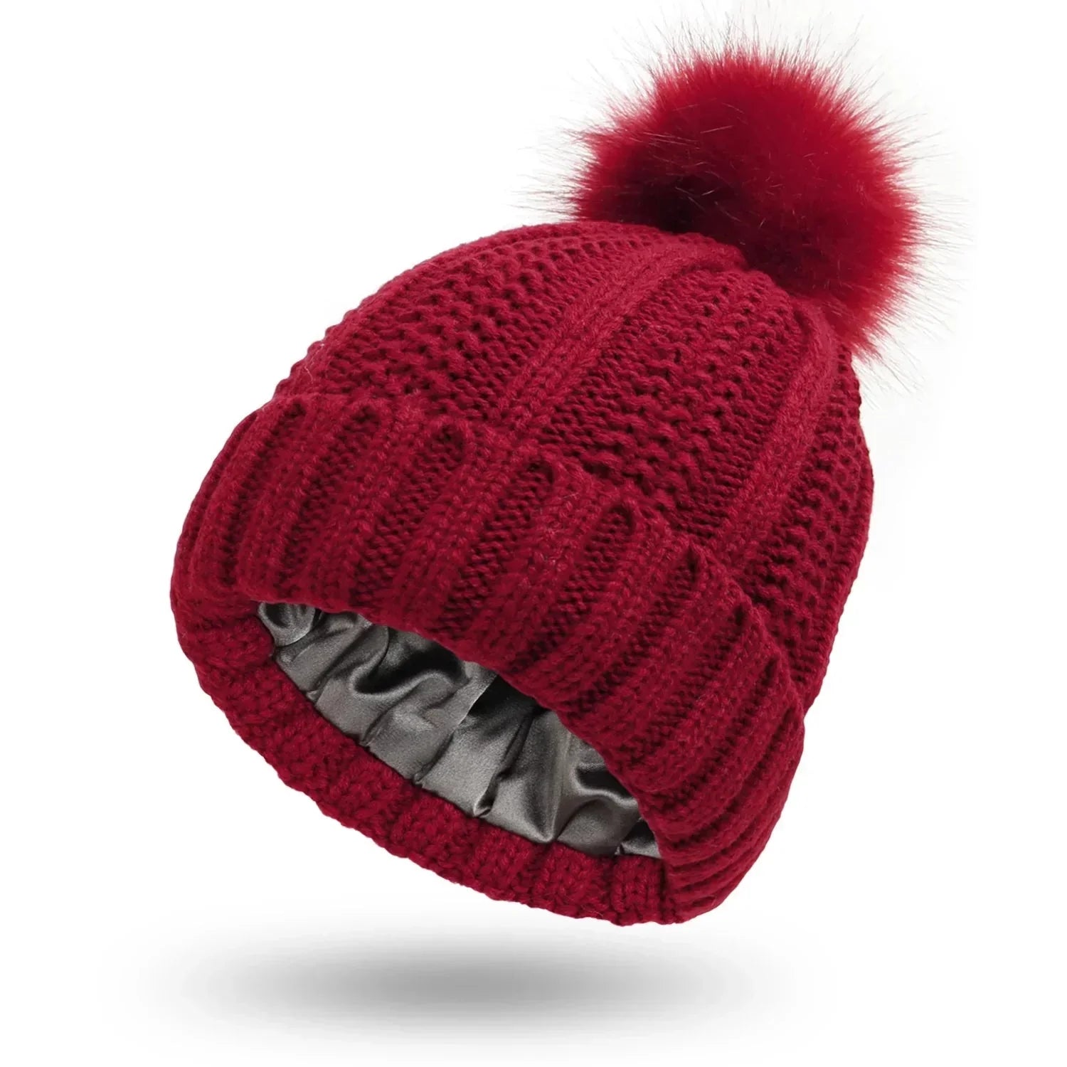 Variant image for Damhatt Stickad Med Satin Foder Vinter-3