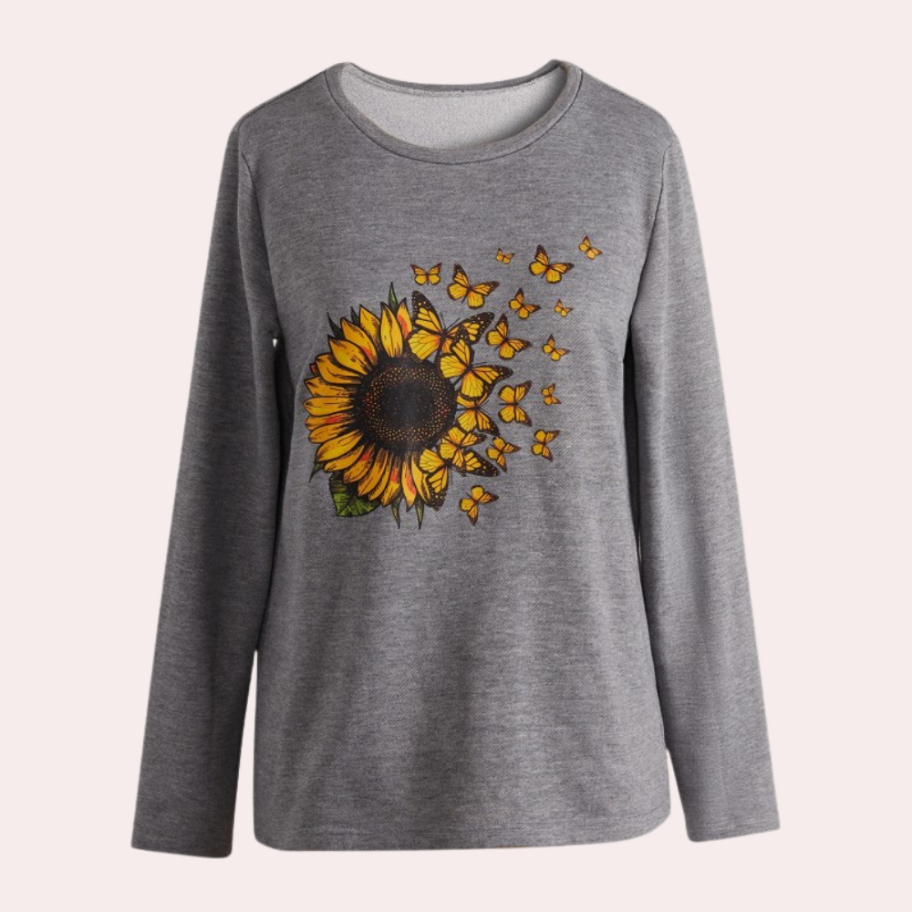 Dam Blus Tryckt Elegant Polyester-2