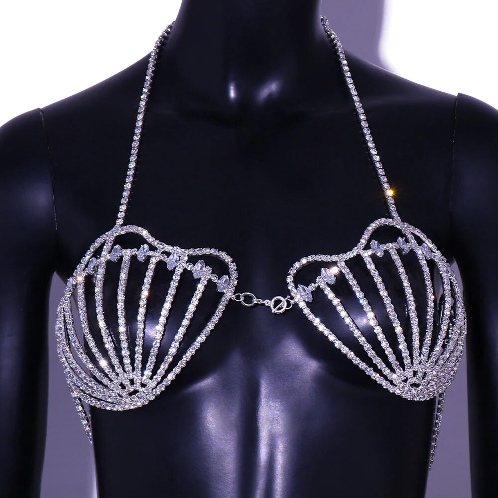 Kvinnors Kroppsmycken Geometrisk Design Koppar Rhinestone-3