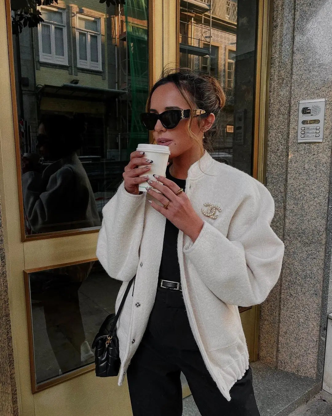 Damjacka Chic Vinterdesign Mjuk Ull Vind- och Vattenavvisande-4