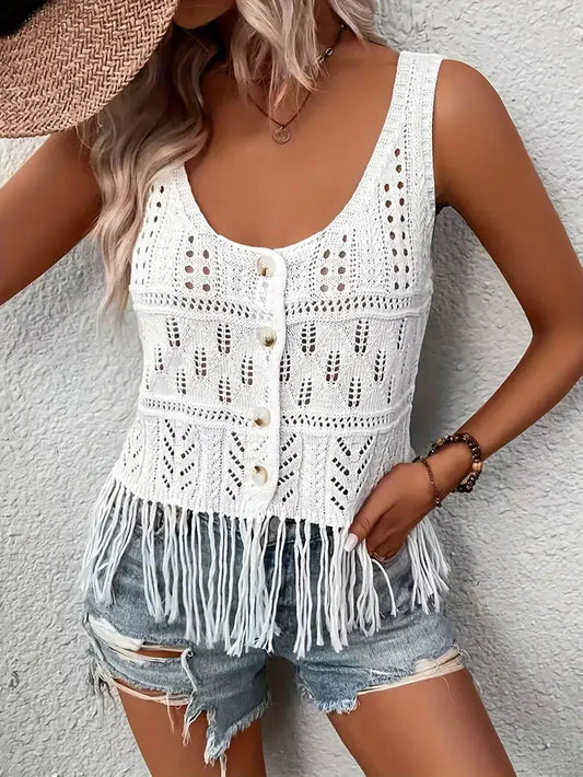 Dam Topp Boho Stil Polyester-1