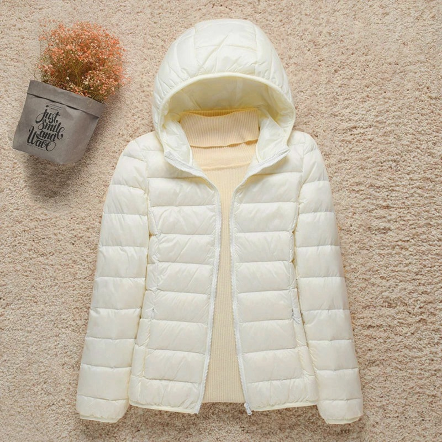 Damjacka Quiltad Modern Polyester för Kalla Dagar 12