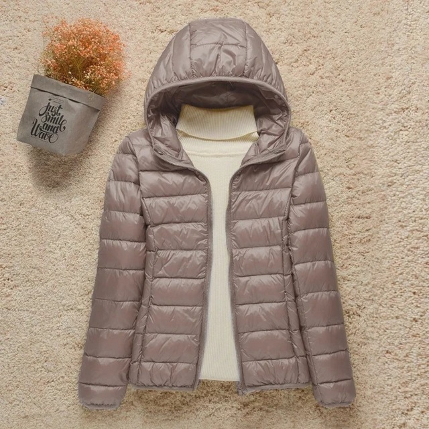 Damjacka Quiltad Modern Polyester för Kalla Dagar 3