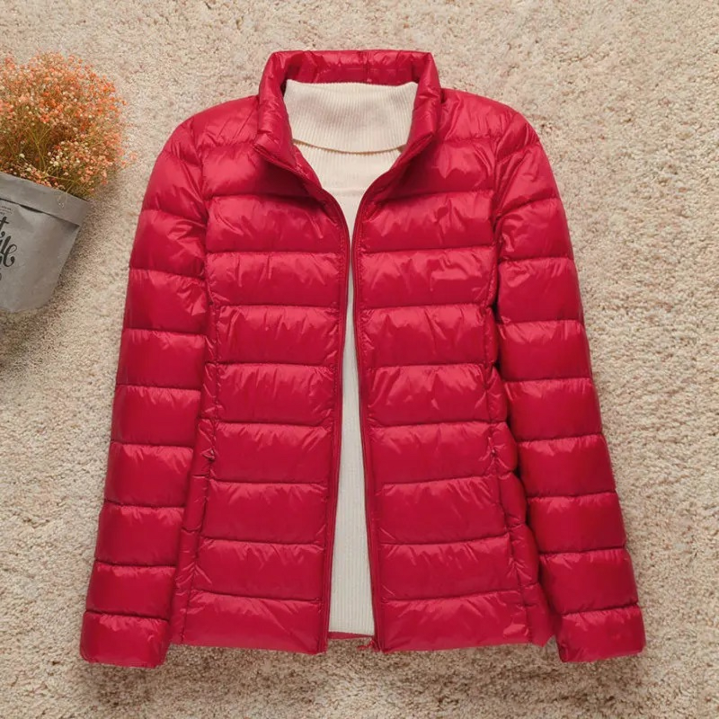 Damjacka Quiltad Modern Polyester för Kalla Dagar 6