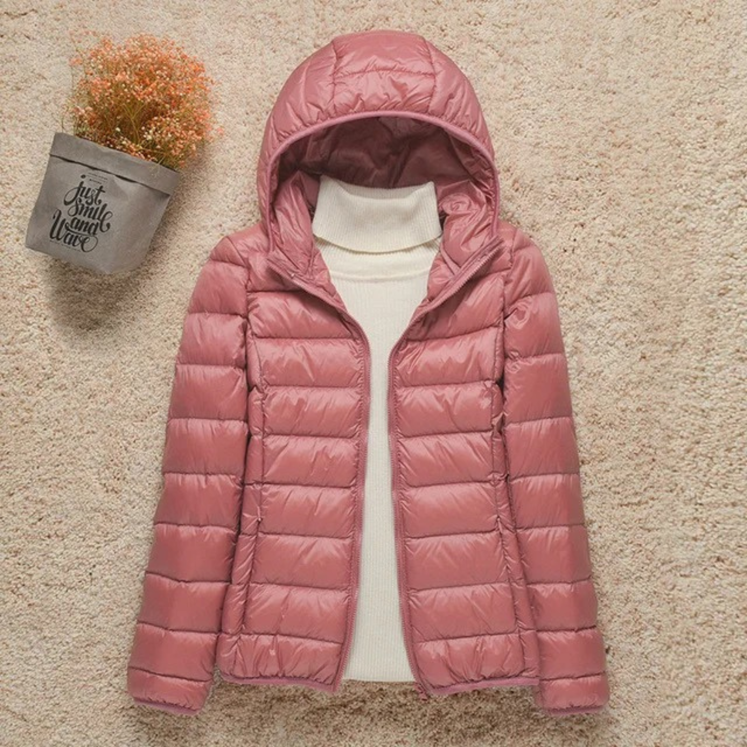 Damjacka Quiltad Modern Polyester för Kalla Dagar 14