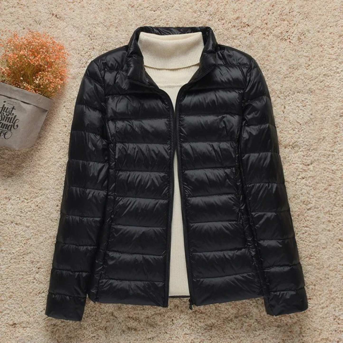Damjacka Quiltad Modern Polyester för Kalla Dagar 9