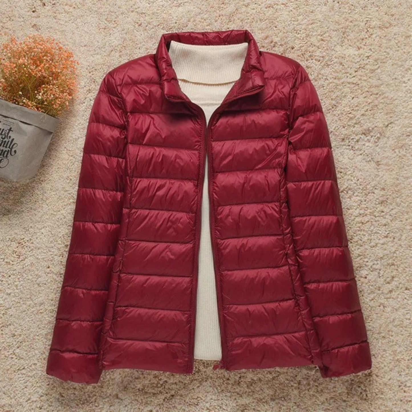 Damjacka Quiltad Modern Polyester för Kalla Dagar 15