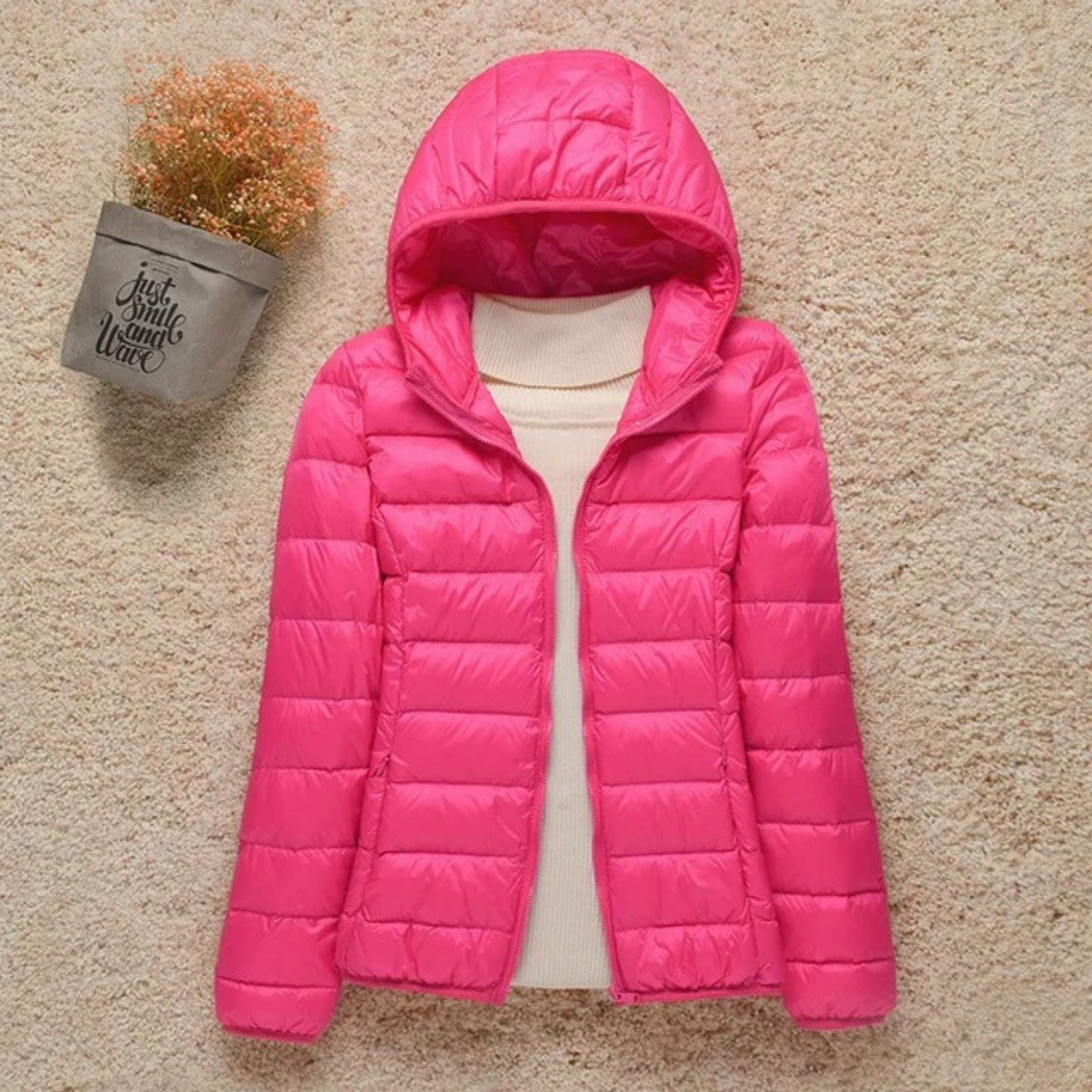 Damjacka Quiltad Modern Polyester för Kalla Dagar 10