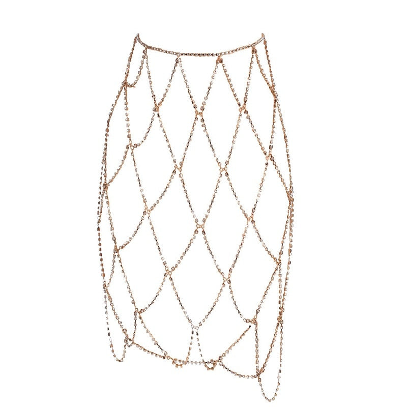 Kvinnors Kroppsmycken Geometrisk Design Rhinestone Metall-3