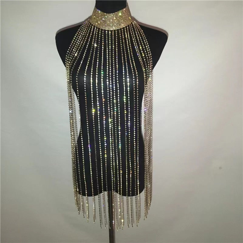 Kvinnors Kroppsmycken Elegant Koppar Rhinestone-1