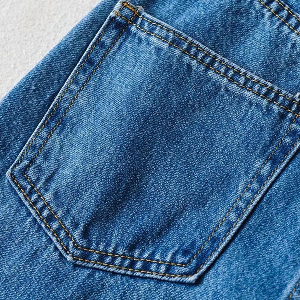 Dam Jeans Hög Midja Mjuk Bomull 5