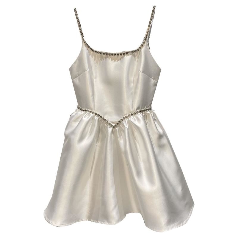 Kvinnors Miniklänning A-linjeformad Polyester Spaghetti Band 4