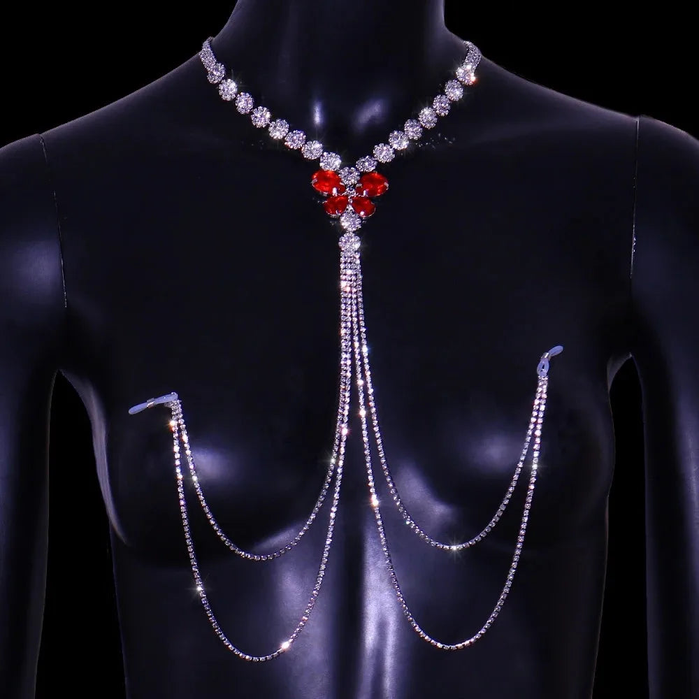 Variant image for Kvinnors Kroppsmycken Rund Zinklegation med Strass-9