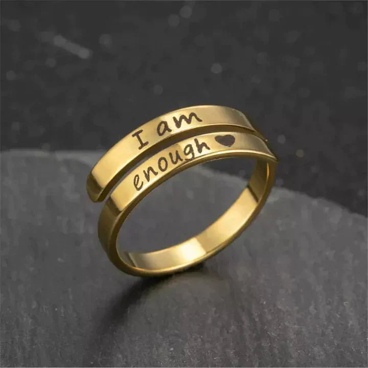 Kvinnors Ring Gravyr Hållbart Metall-3