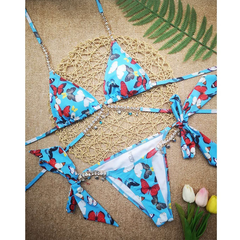 Variant image for Dam Bikini Tvådelad Djurmönster Polyester Spandex-9