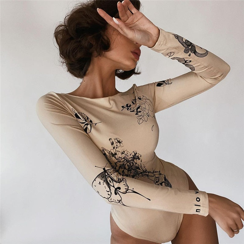 Kvinnors Bodycon Klänning Utskrifter Mjuk Spandex-2