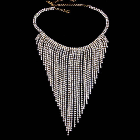 Dam Halsband Choker Geometrisk Design med Kristaller och Strass-1