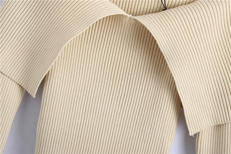 Dam Blus Långärmad Randig Polyester V-hals-3