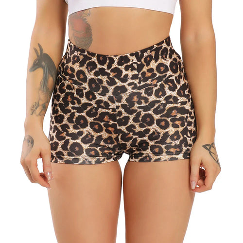 Dam Idrottshortar Hög Midja Flexibelt Material-1
