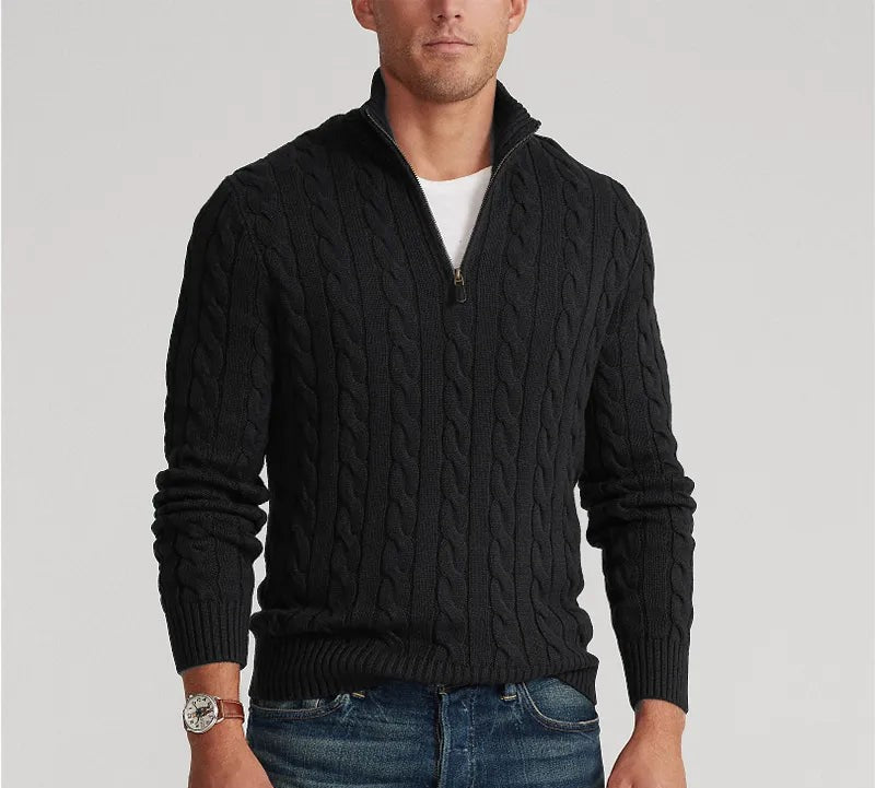 Variant image for Herren Sweatjacka Modern Design Dragkedja Mjuk Material-1