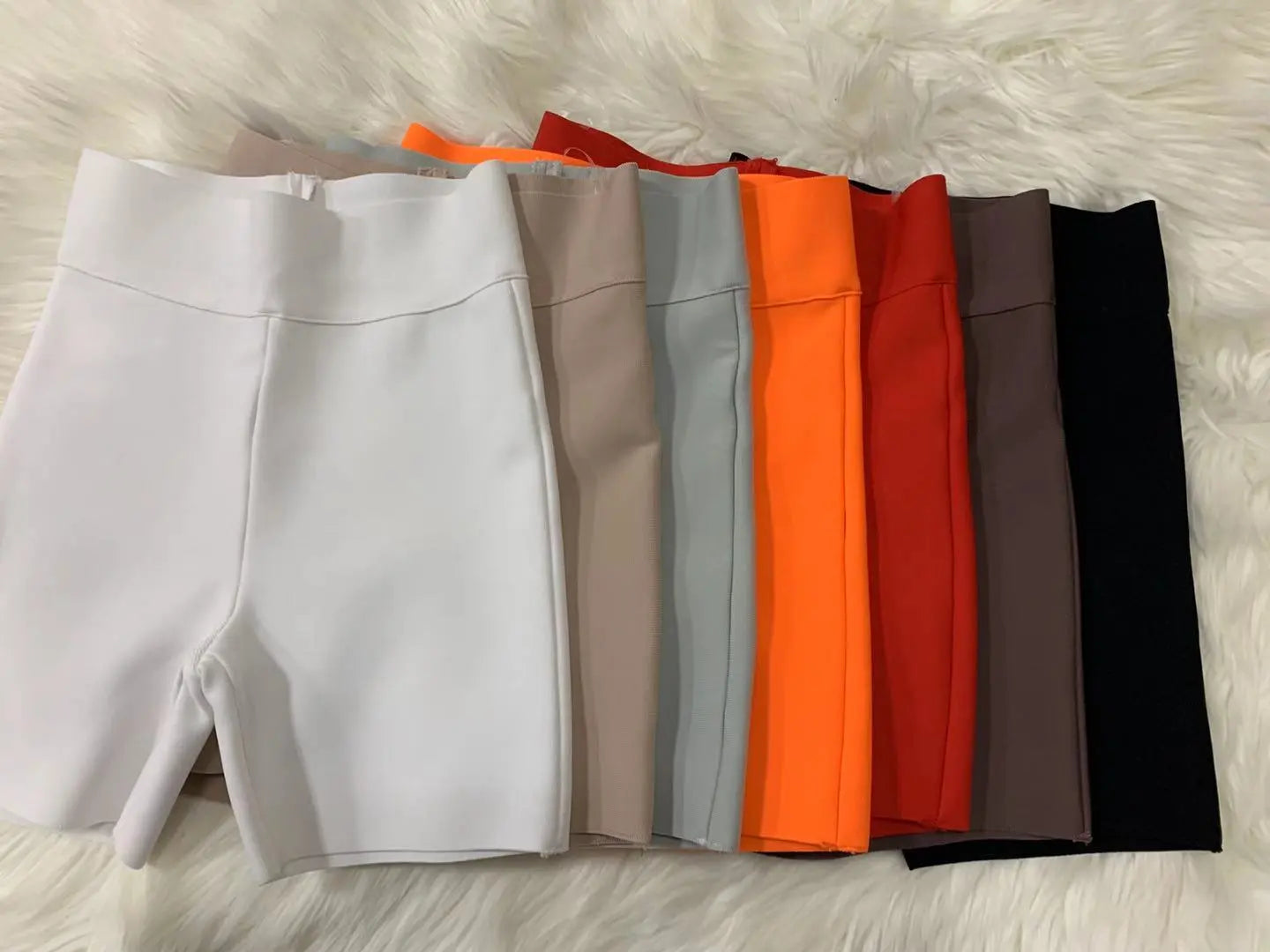 Träningsshorts Dam Midjehöga Polyester Bekväm Design-6