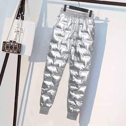 Dam Byxor LĂ„nga Stretchiga med ResĂ„r i Midjan â Snygga Byxor för Avslappnad Stil-1