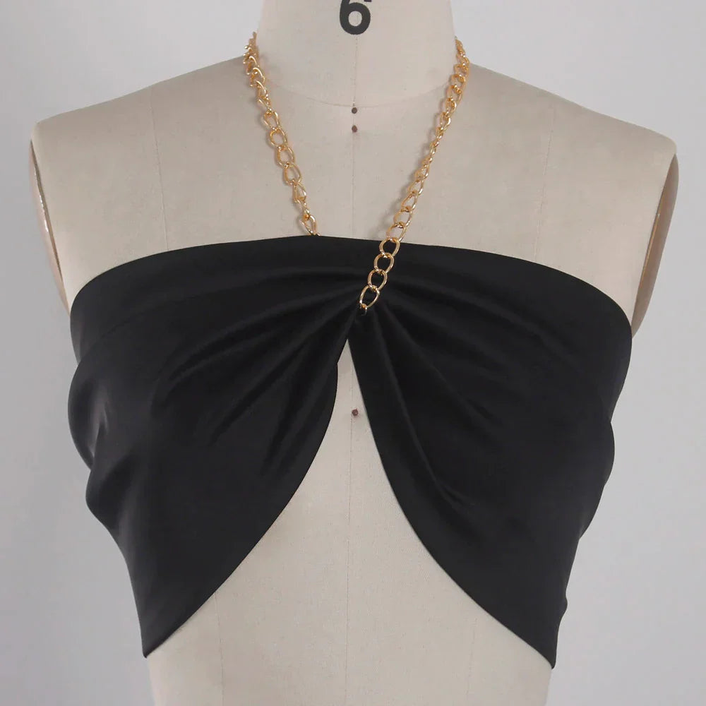 Variant image for Dam Crop Top Blommönster med Paljetter Polyester-6