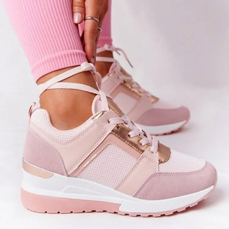Variant image for Kvinnors Plattform Sneakers Lätta Textil Syntet Fritidsskor-10