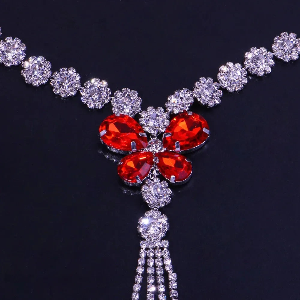 Kvinnors Kroppsmycken Rund Zinklegation med Strass-5
